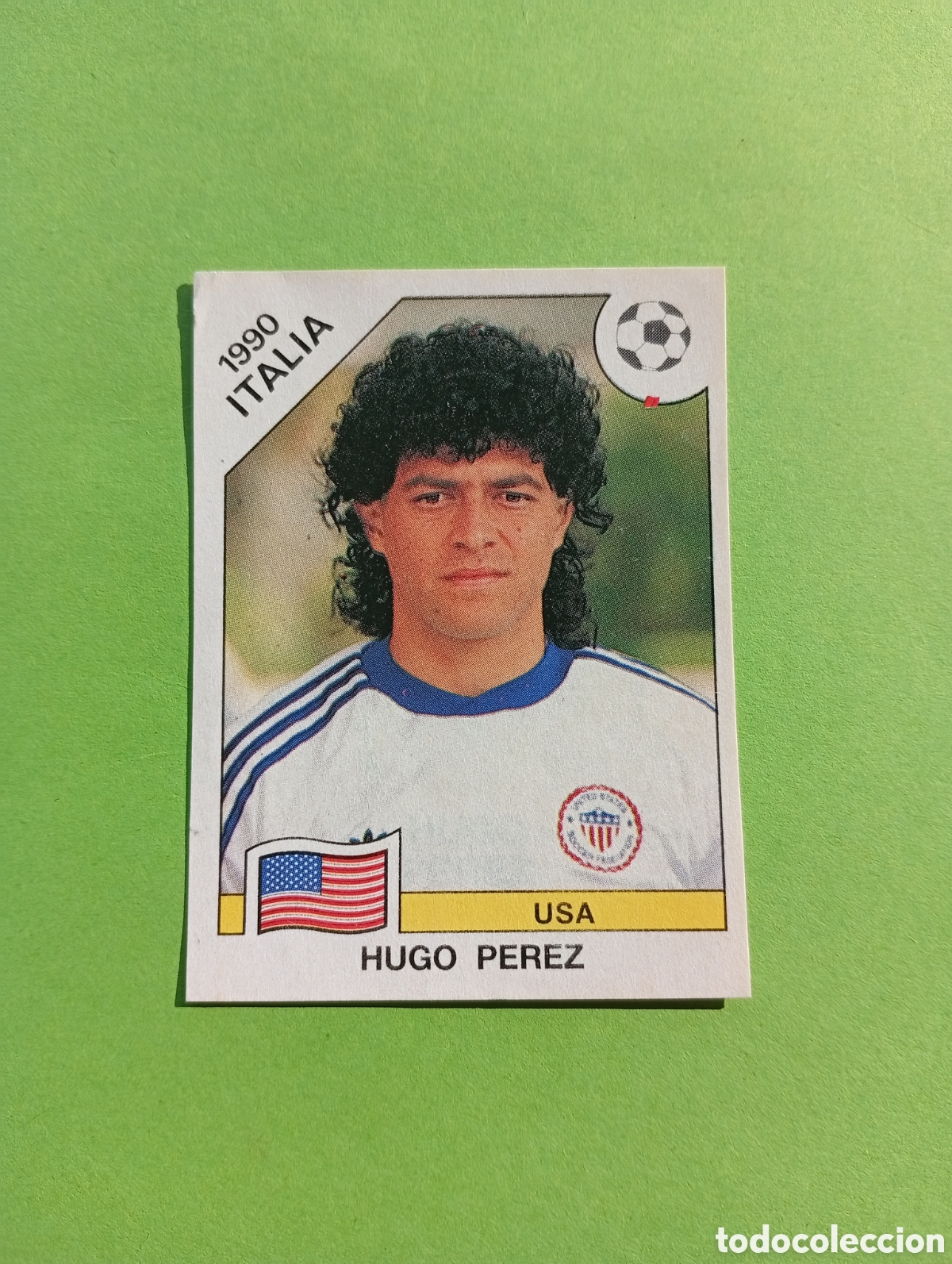 Figurine di Calcio: 1990 ITALIA 90 - N&ordm; 110 HUGO PEREZ - USA - ED. CARVAJAL / PANINI