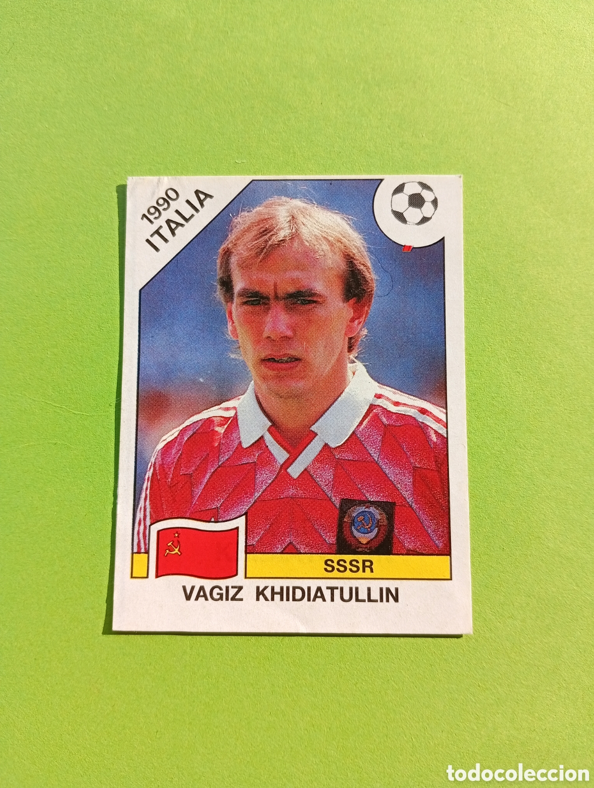 Fu&szlig;ball-Sticker: 1990 ITALIA 90 - N&ordm; 139 VAGIZ KHIDIATULLIN - URSS - ED. CARVAJAL / PANINI