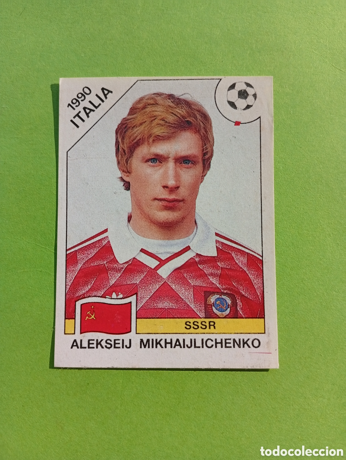 Cartes &agrave; collectionner de Football: 1990 ITALIA 90 - N&ordm; 145 ALEKSEIJ MIKHAIJLICHENKO - URSS - ED. CARVAJAL / PANINI