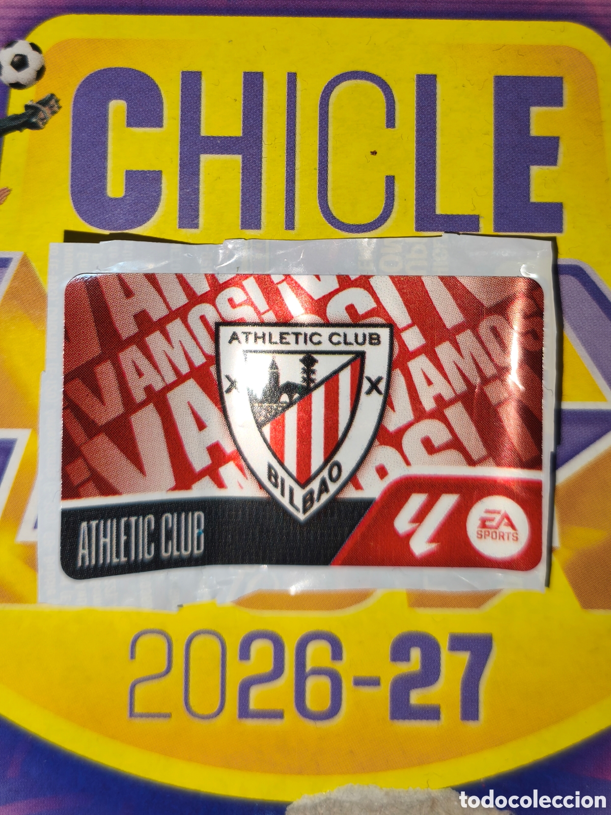 Cromos de f&uacute;tbol: Escudo Athletic Club chicle liga este 26/27