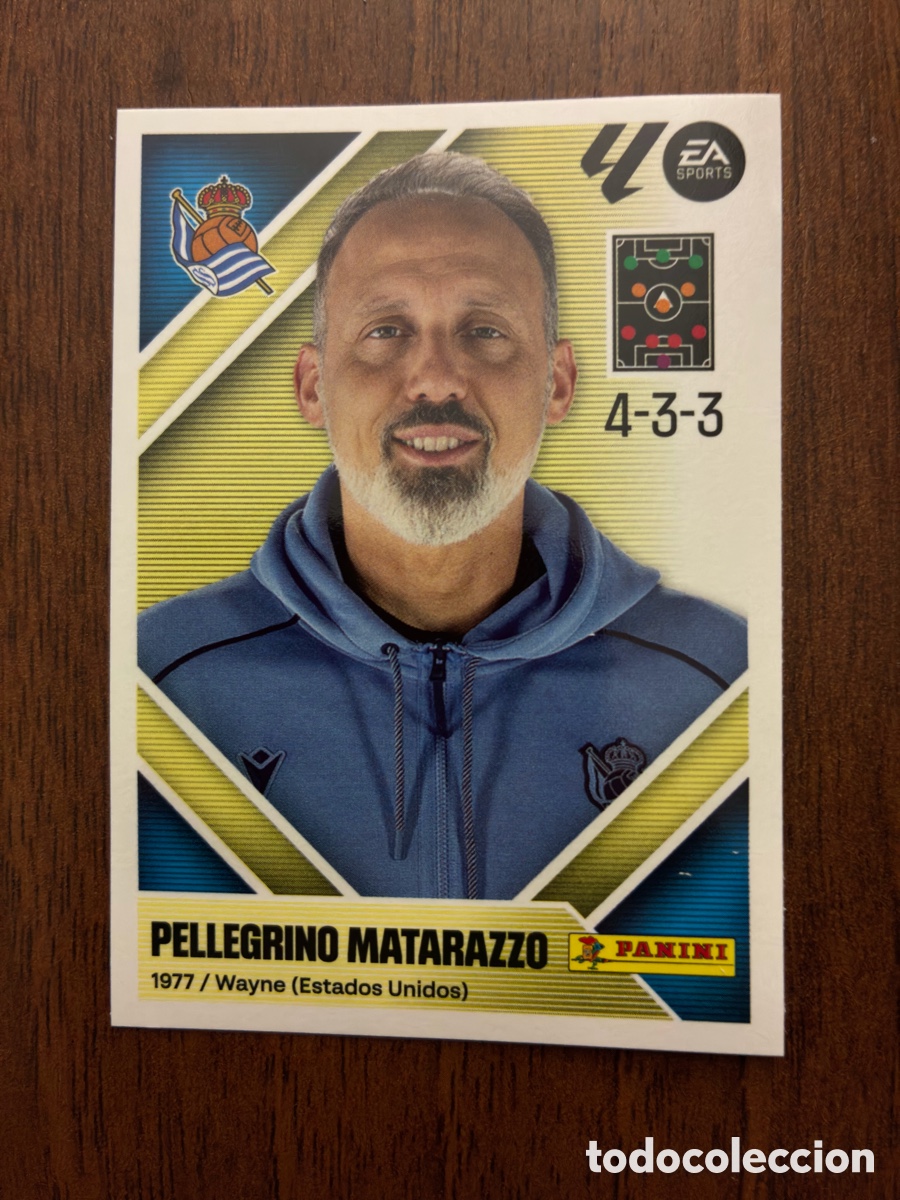 Cartes &agrave; collectionner de Football: Cromo Pellegrino Matarazzo (Entrenador), N&ordm; 2, Real Sociedad, Liga 2026-27 (Colec. Este) - Nuevo