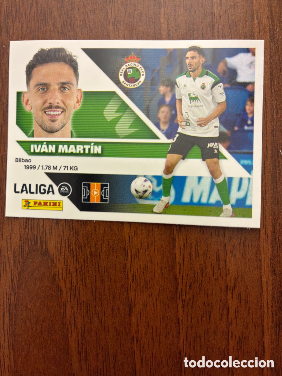 Cromos de f&uacute;tbol: Cromo Iv&aacute;n Mart&iacute;n, N&ordm; 34 (&Uacute;ltimos Fichajes), Real Racing Club, Liga 2026-27 (Colecciones Este)