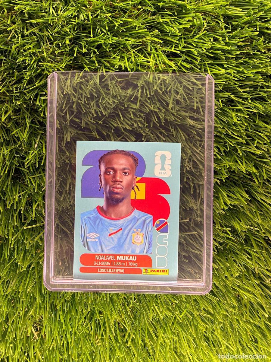Cromos de f&uacute;tbol: N&ordm; COD9 Ngal&acute;Ayel Mukau RD Congo Mundial 2026 Stickers