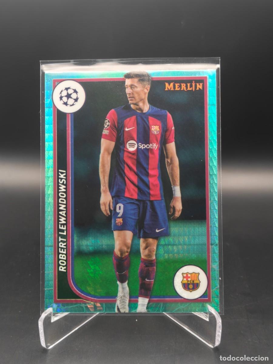 Cromos de f&uacute;tbol: Pedri Topps Merlin 2023/24 #33 Aqua Prism FC Barcelona
