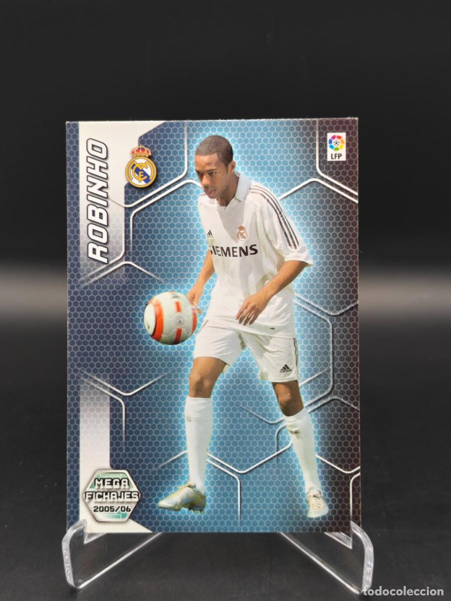 Cromos de f&uacute;tbol: Robinho Panini Megacracks 2005/06 Mega Fichajes #500 Real Madrid