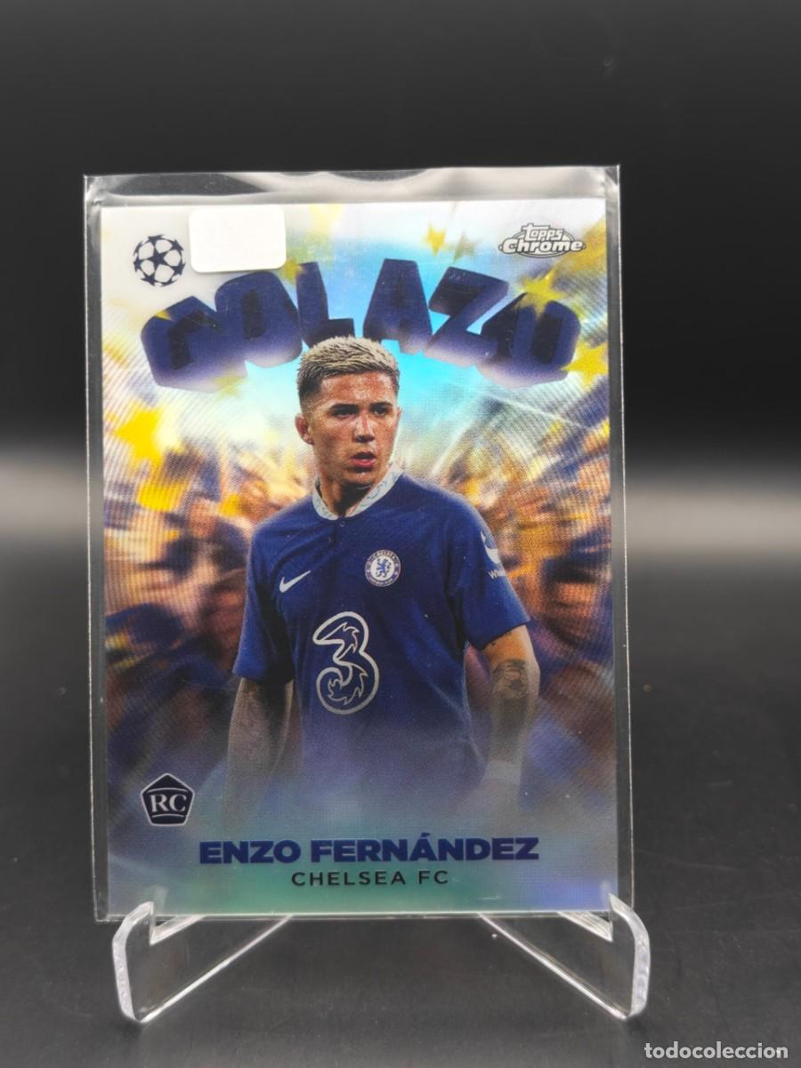 Cromos de f&uacute;tbol: Enzo Fern&aacute;ndez Topps Chrome 2022/23 Golazo G-2 RC Chelsea