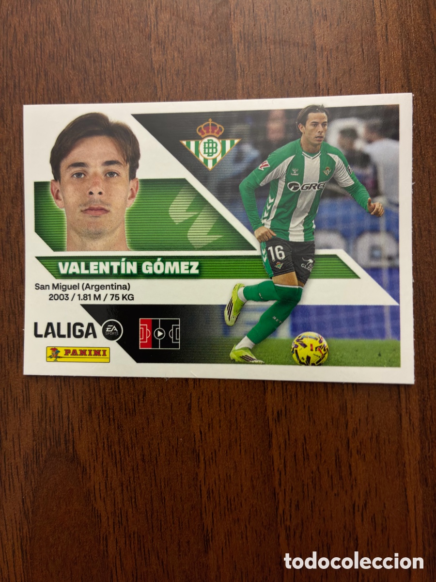 Cromos de f&uacute;tbol: Cromo Valent&iacute;n G&oacute;mez, N&ordm; 9, Real Betis, Liga EA Sports 2026-27 (Panini / Colecciones Este) - Nuevo