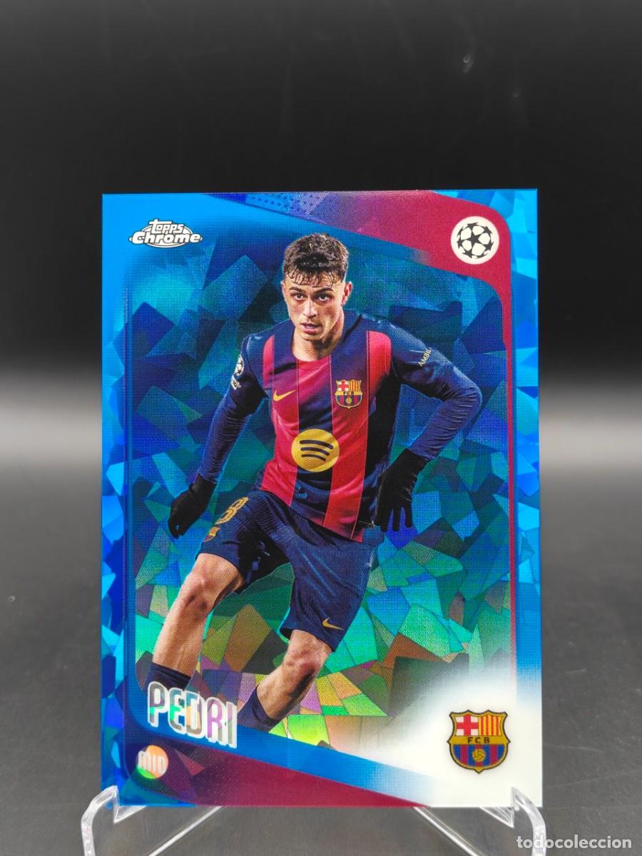 Figurine di Calcio: Pedri Topps Chrome UEFA 2025/26 Sapphire #196 FC Barcelona
