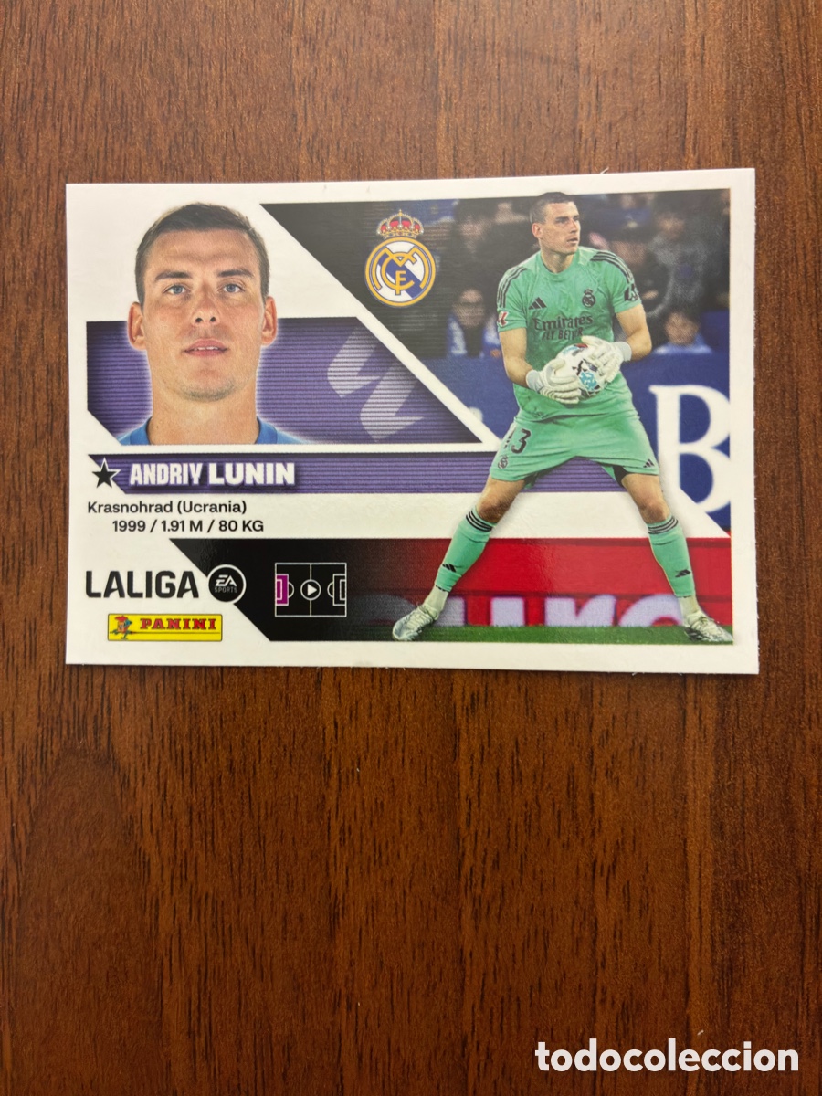 Cromos de f&uacute;tbol: Cromo Andriy Lunin, N&ordm; 4, Real Madrid, Liga EA Sports 2026-27 (Panini / Colecciones Este) - Nuevo