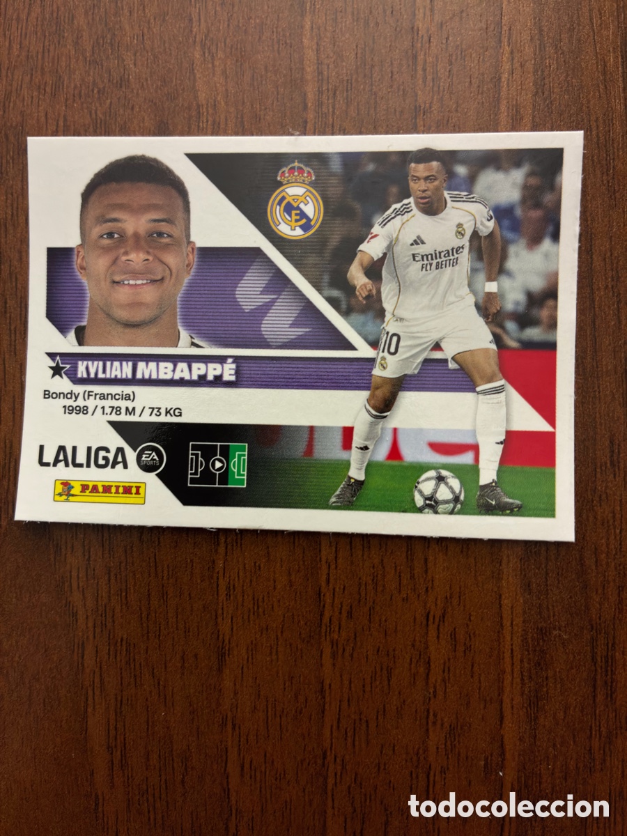 Cromos de f&uacute;tbol: Cromo Kylian Mbapp&eacute;, N&ordm; 20, Real Madrid, Liga EA Sports 2026-27 (Panini / Colecciones Este) - Nuevo