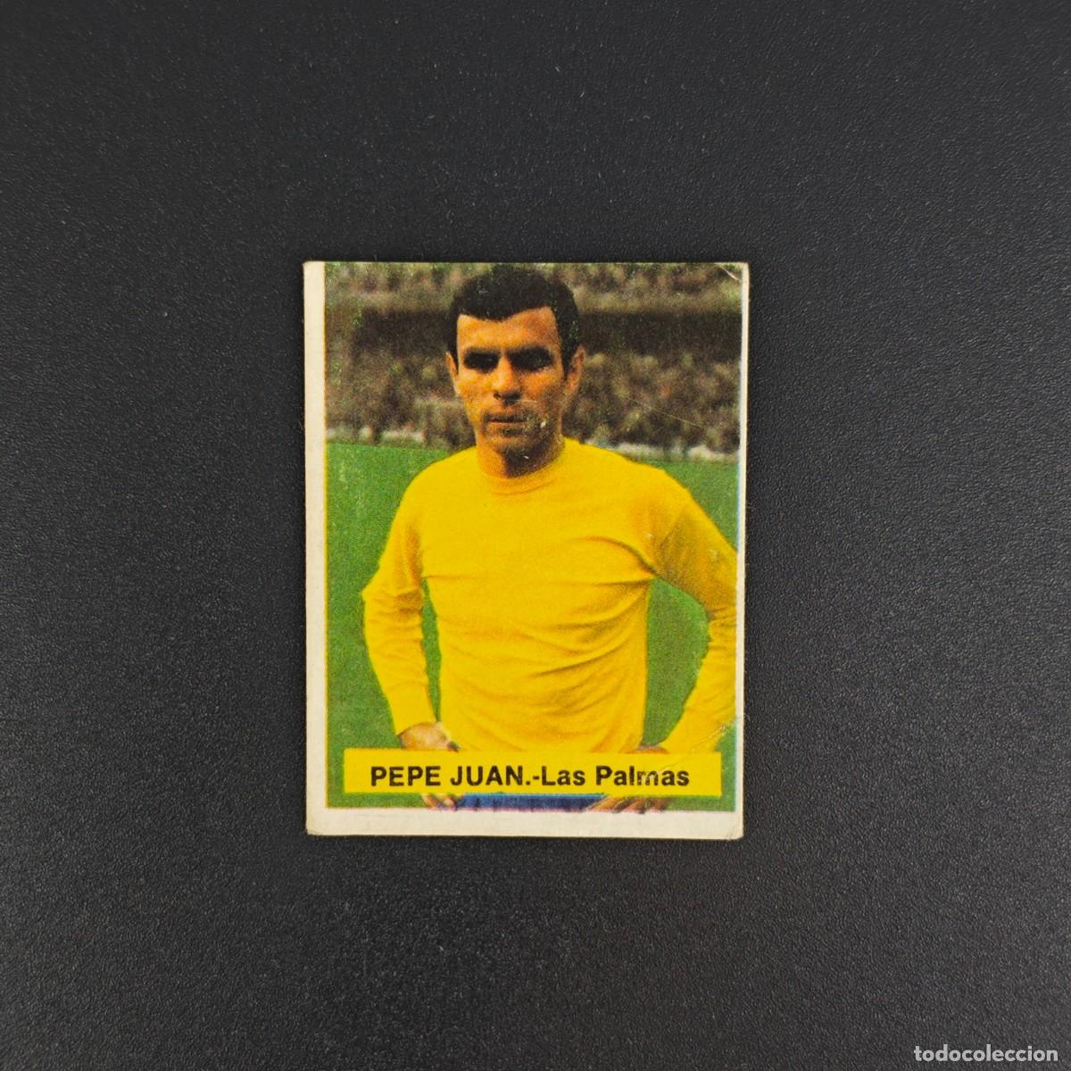 Cromos de f&uacute;tbol: CROMO FUTBOL FINI 75 76 1975 1976 NUNCA PEGADO SIN PEGAR PEPE JUAN LAS PALMAS RA1026
