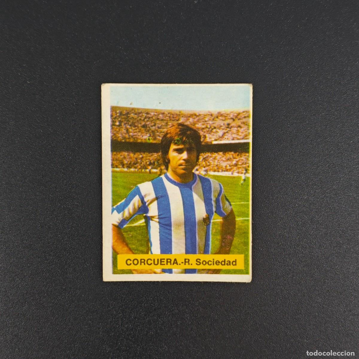 Cromos de f&uacute;tbol: CROMO FUTBOL FINI 75 76 1975 1976 NUNCA PEGADO SIN PEGAR CORCUERA REAL SOCIEDAD RA1026
