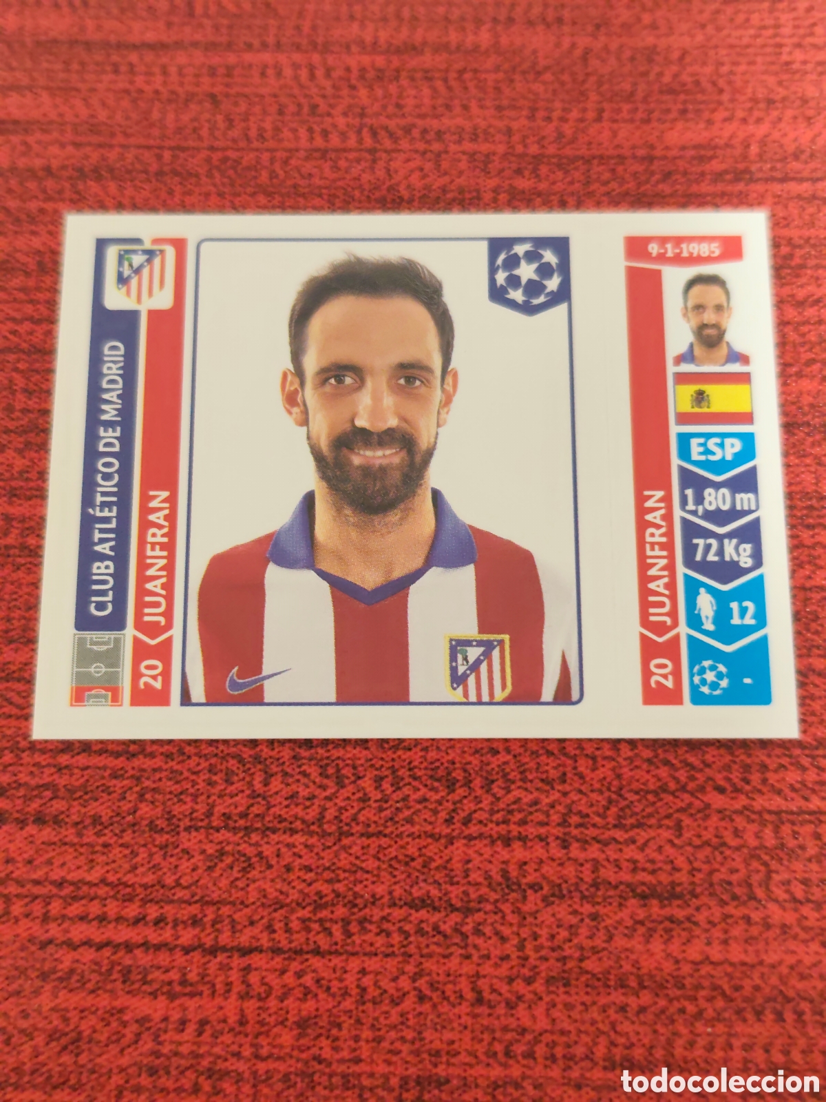 Cartes &agrave; collectionner de Football: 38 JUANFRAN ATL&Eacute;TICO MADRID UEFA CHAMPIONS LEAGUE 2014 2015 PANINI
