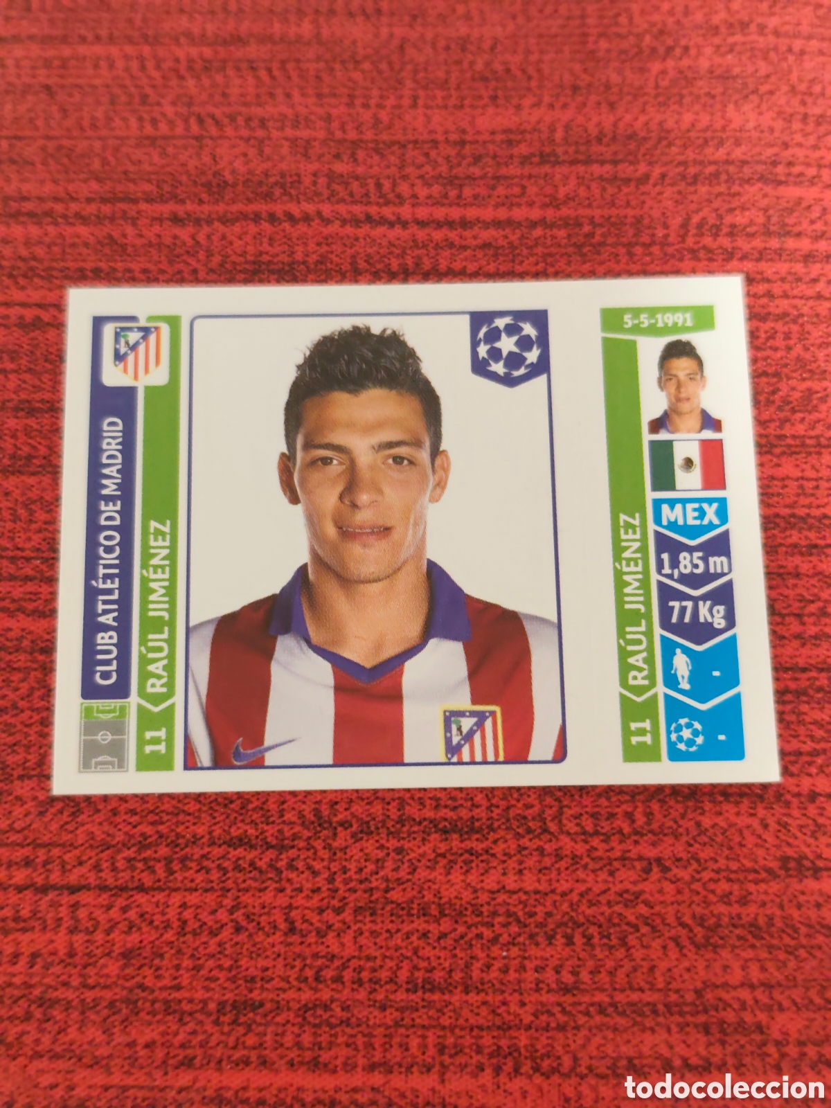 Cromos de f&uacute;tbol: 54 RA&Uacute;L JIM&Eacute;NEZ ATL&Eacute;TICO MADRID UEFA CHAMPIONS LEAGUE 2014 2015 PANINI