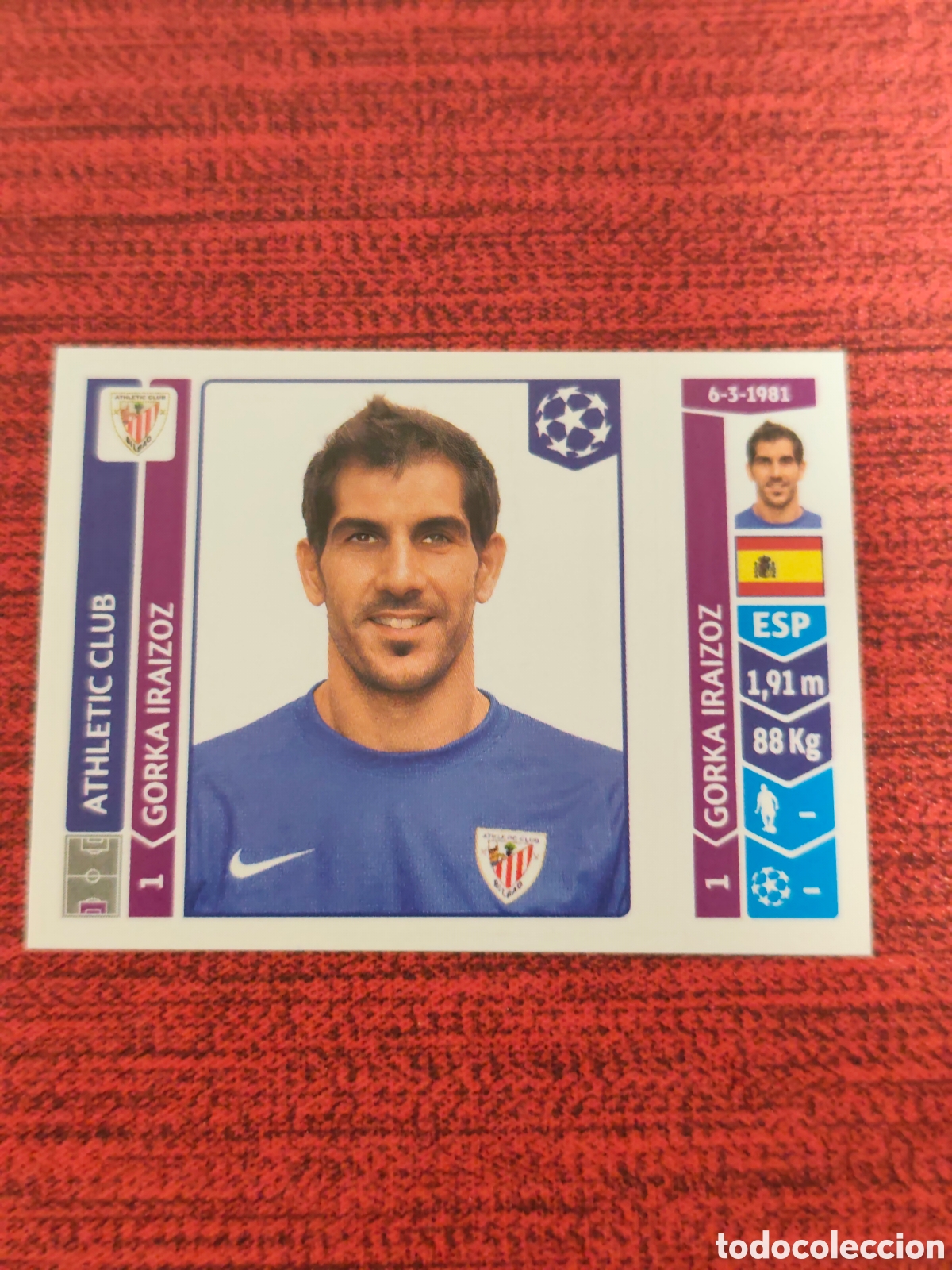 Cromos de f&uacute;tbol: 597 IRAIZOZ ATHLETIC BILBAO UEFA CHAMPIONS LEAGUE 2014 2015 PANINI