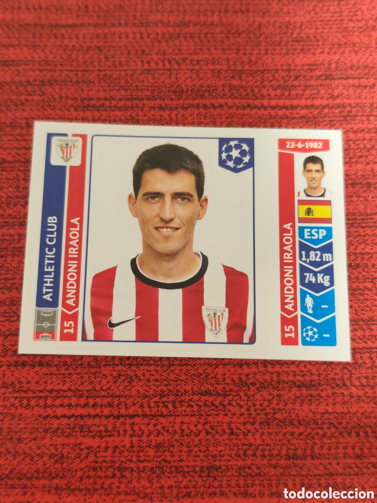 Cromos de f&uacute;tbol: 598 IRAOLA ATHLETIC BILBAO UEFA CHAMPIONS LEAGUE 2014 2015 PANINI