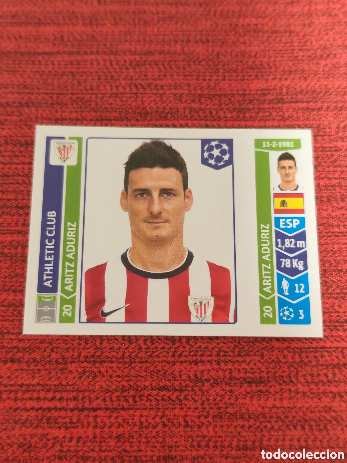 Cromos de f&uacute;tbol: 607 ADURIZ ATHLETIC BILBAO UEFA CHAMPIONS LEAGUE 2014 2015 PANINI