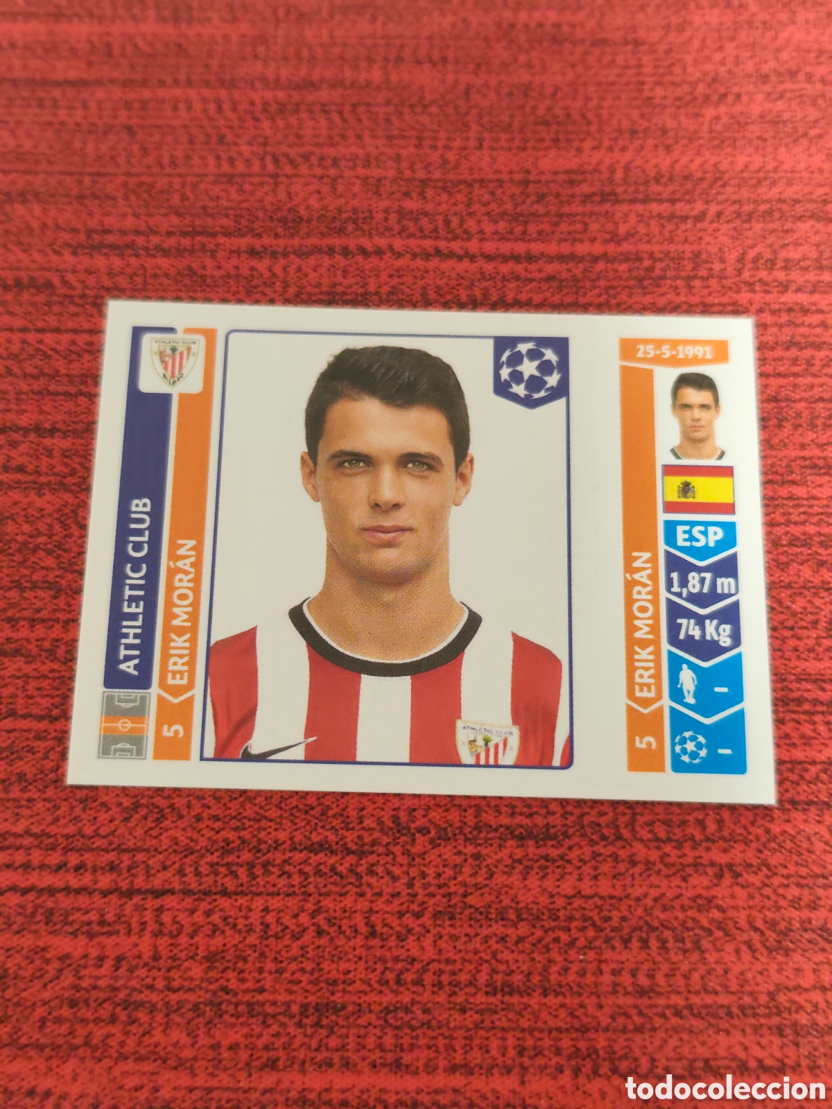 Cromos de f&uacute;tbol: 611 MOR&Aacute;N ATHLETIC BILBAO UEFA CHAMPIONS LEAGUE 2014 2015 PANINI
