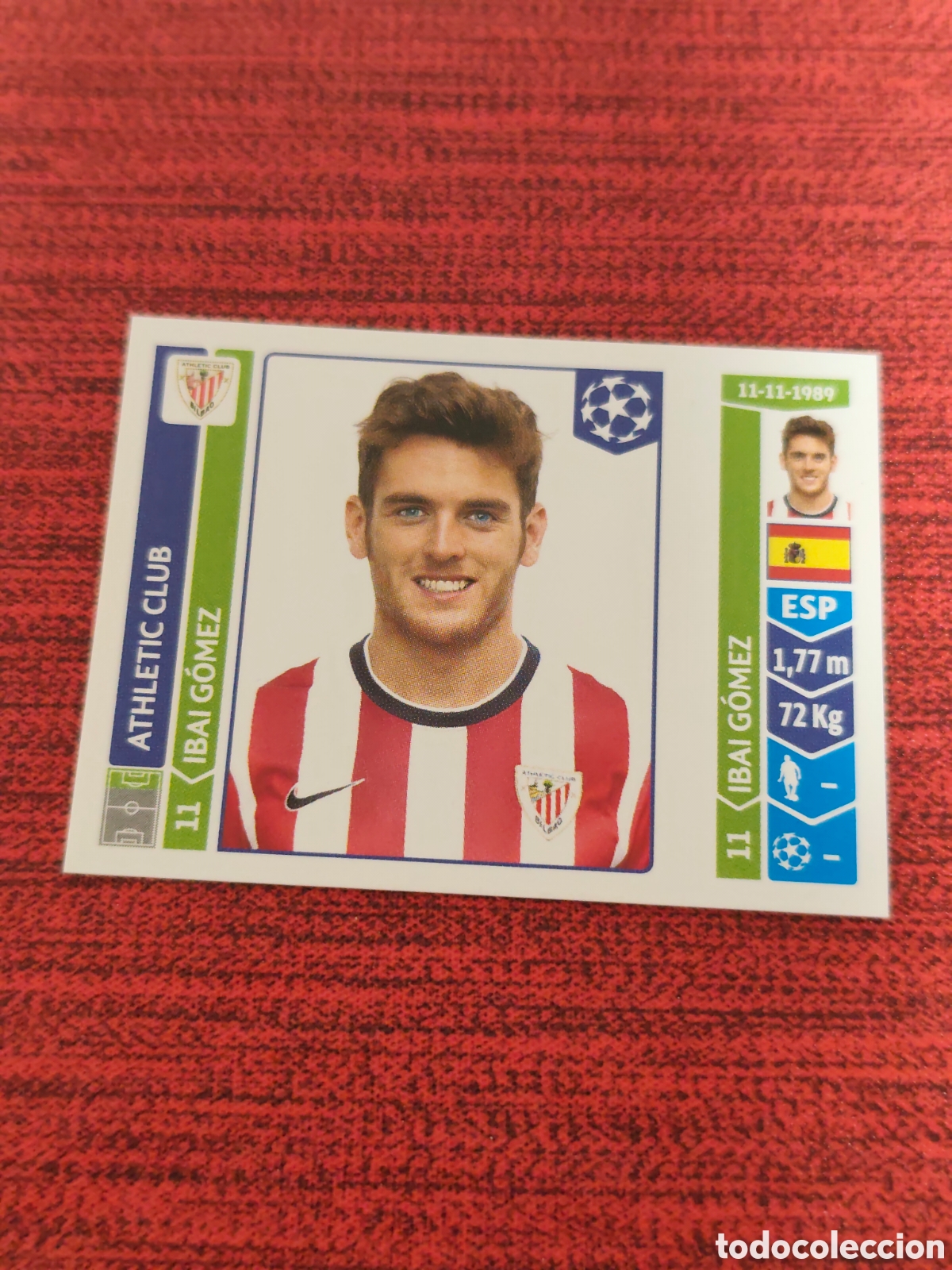 Cromos de f&uacute;tbol: 613 IBAI G&Oacute;MEZ ATHLETIC BILBAO UEFA CHAMPIONS LEAGUE 2014 2015 PANINI