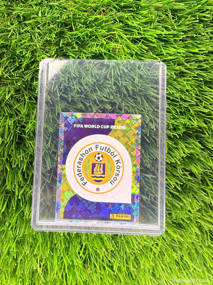 Cromos de f&uacute;tbol: N&ordm; CUW1 Escudo Cura&ccedil;ao Mundial 2026 Stickers