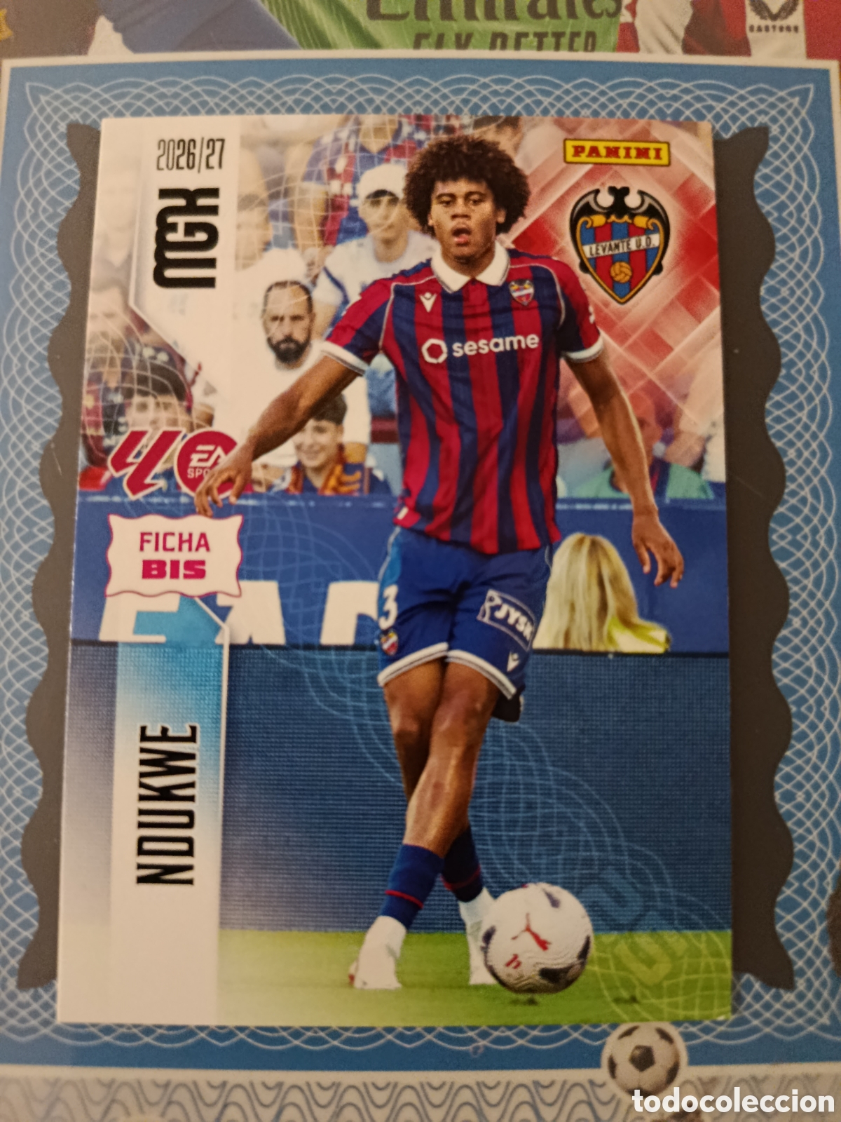 Cromos de f&uacute;tbol: MEGACRACKS 2026 2027 26 27 - PANINI - N&ordm; 204 BIS NDUKWE LEVANTE FICHA BIS