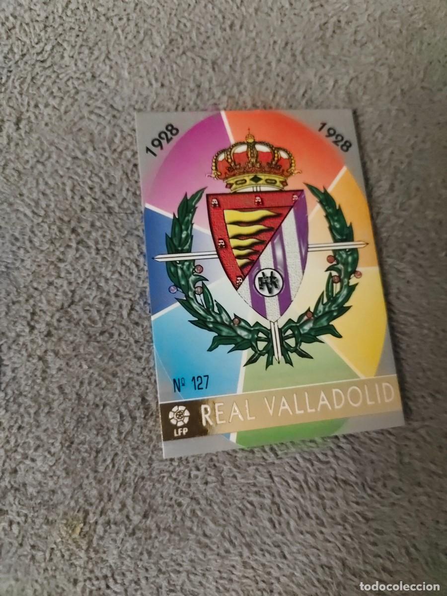 Cromos de f&uacute;tbol: 127. ESCUDO REAL VALLADOLID MUNDICROMO FICHAS 97 98 LIGA 1997 1998 CARD ABB