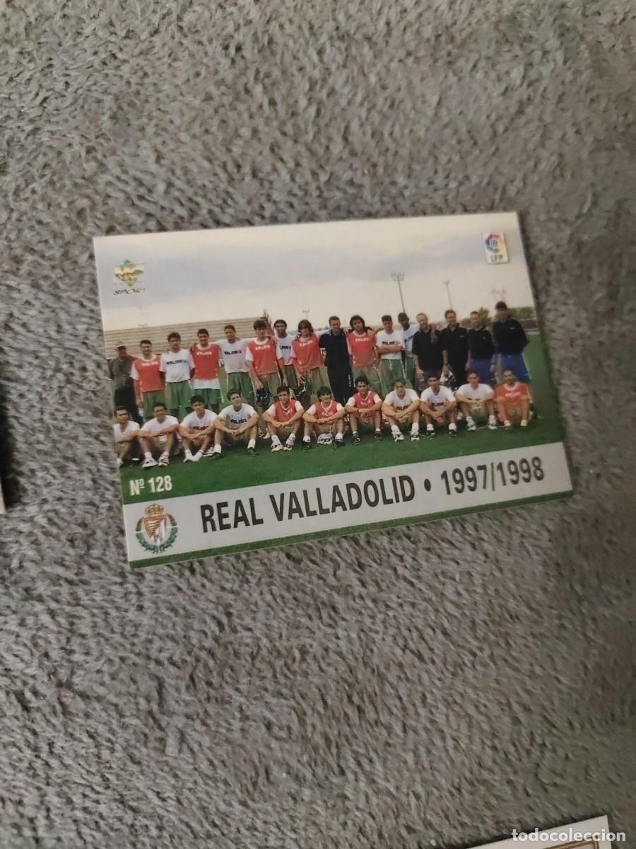 Cromos de f&uacute;tbol: 128. PLANTILLA REAL VALLADOLID MUNDICROMO FICHAS 97 98 LIGA 1997 1998 CARD ABB