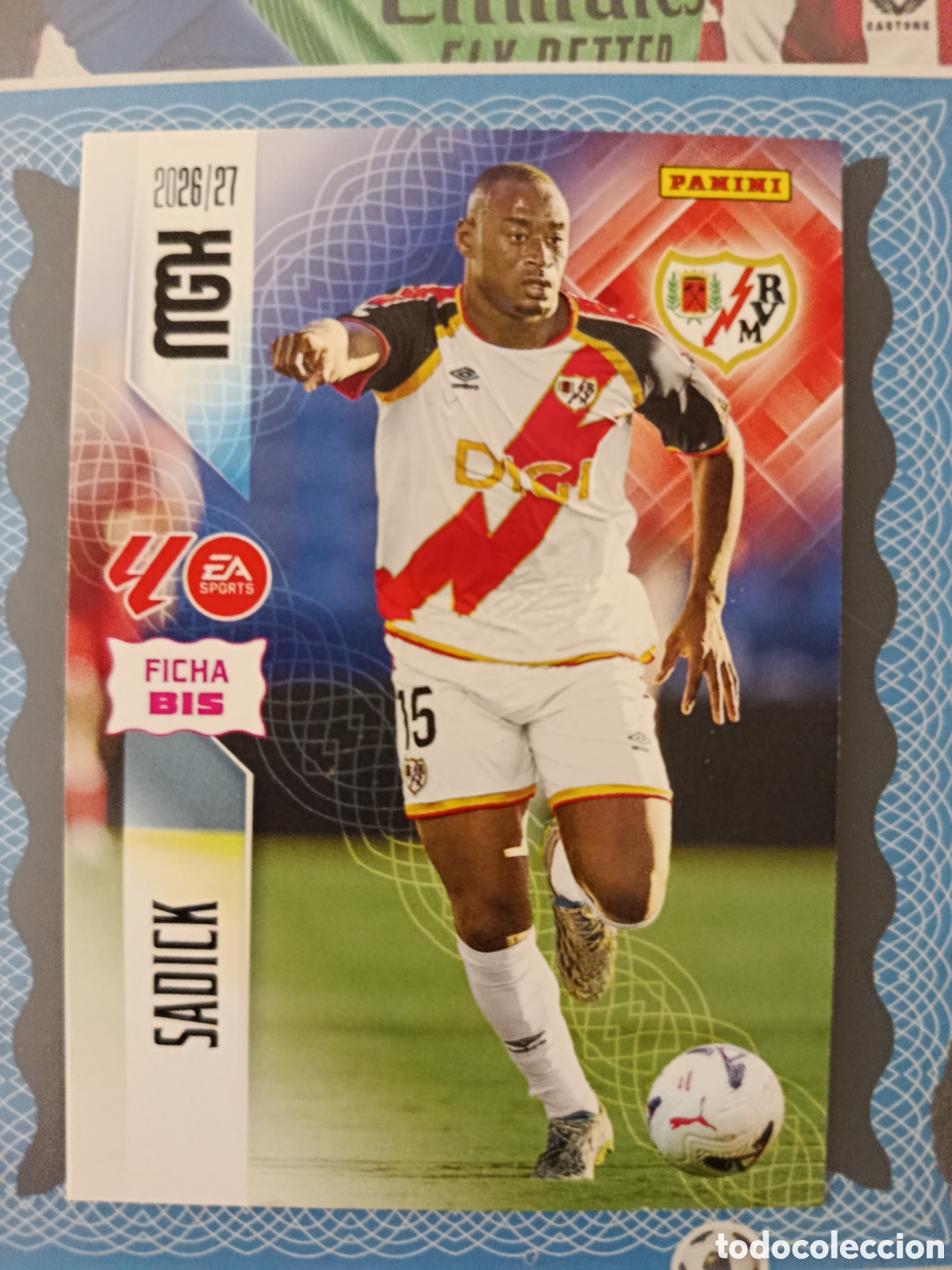 Cromos de f&uacute;tbol: MEGACRACKS 2026 2027 26 27 - PANINI - N&ordm; 295 BIS SADICK RAYO VALLECANO FICHA BIS