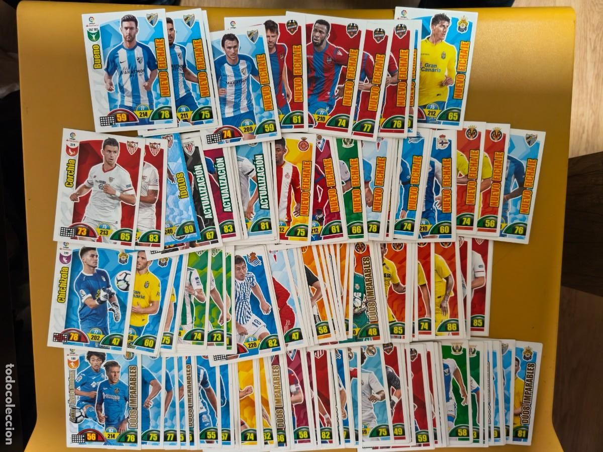 Cromos de f&uacute;tbol: adrenalyn 2017 18, contiene 125 cromos