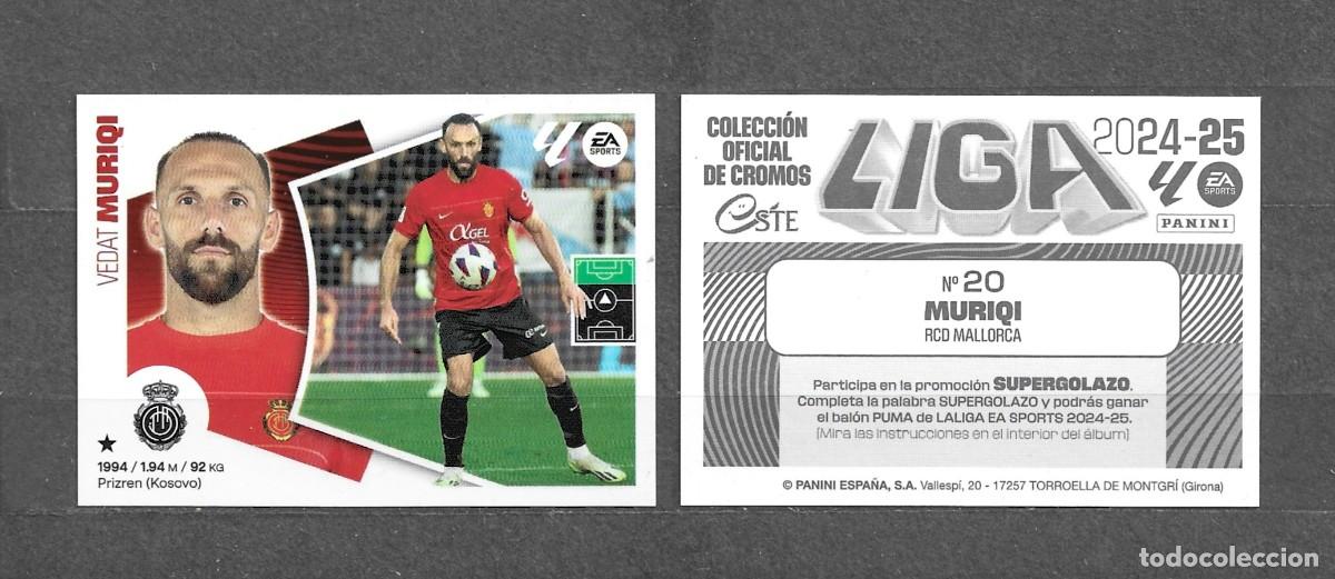 Cromos de f&uacute;tbol: Liga este 24/25 - Muriqi - N&ordm; 20 - RCD Mallorca