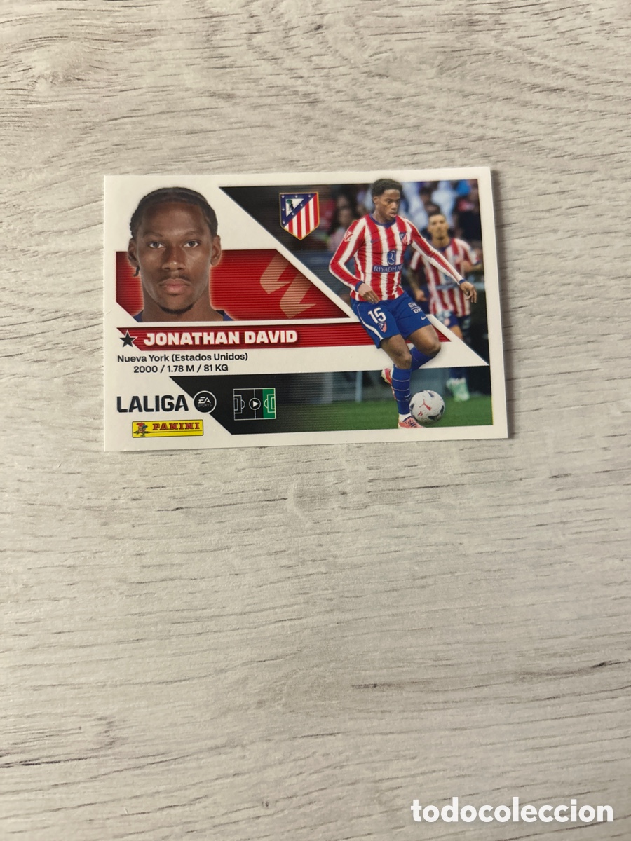Cromos de f&uacute;tbol: Jonathan David 66 &Uacute;ltimos Fichajes Atl&eacute;tico Madrid Cuarta 4 Edici&oacute;n Liga Este 2026/27 26-27 Panini