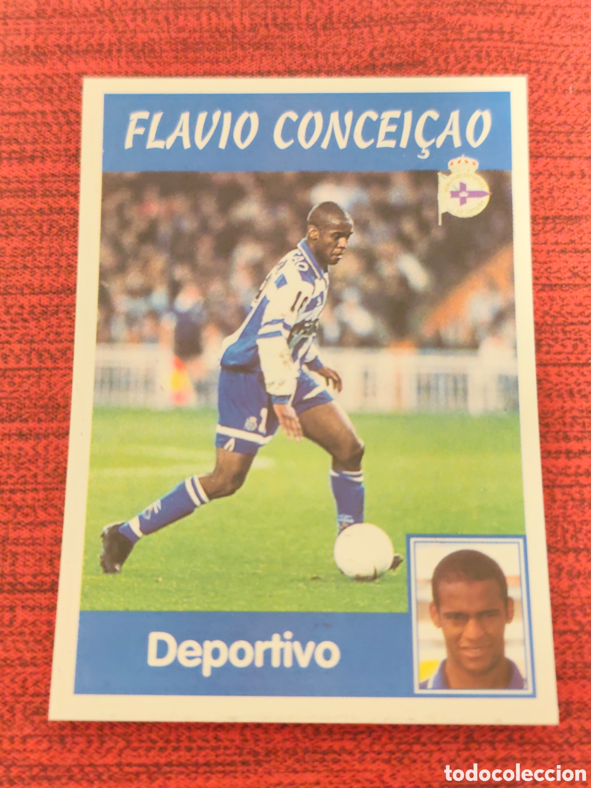 Cromos de f&uacute;tbol: 42 FLAVIO CONCEI&Ccedil;AO DEPORTIVO PANINI LIGA 1997 1998