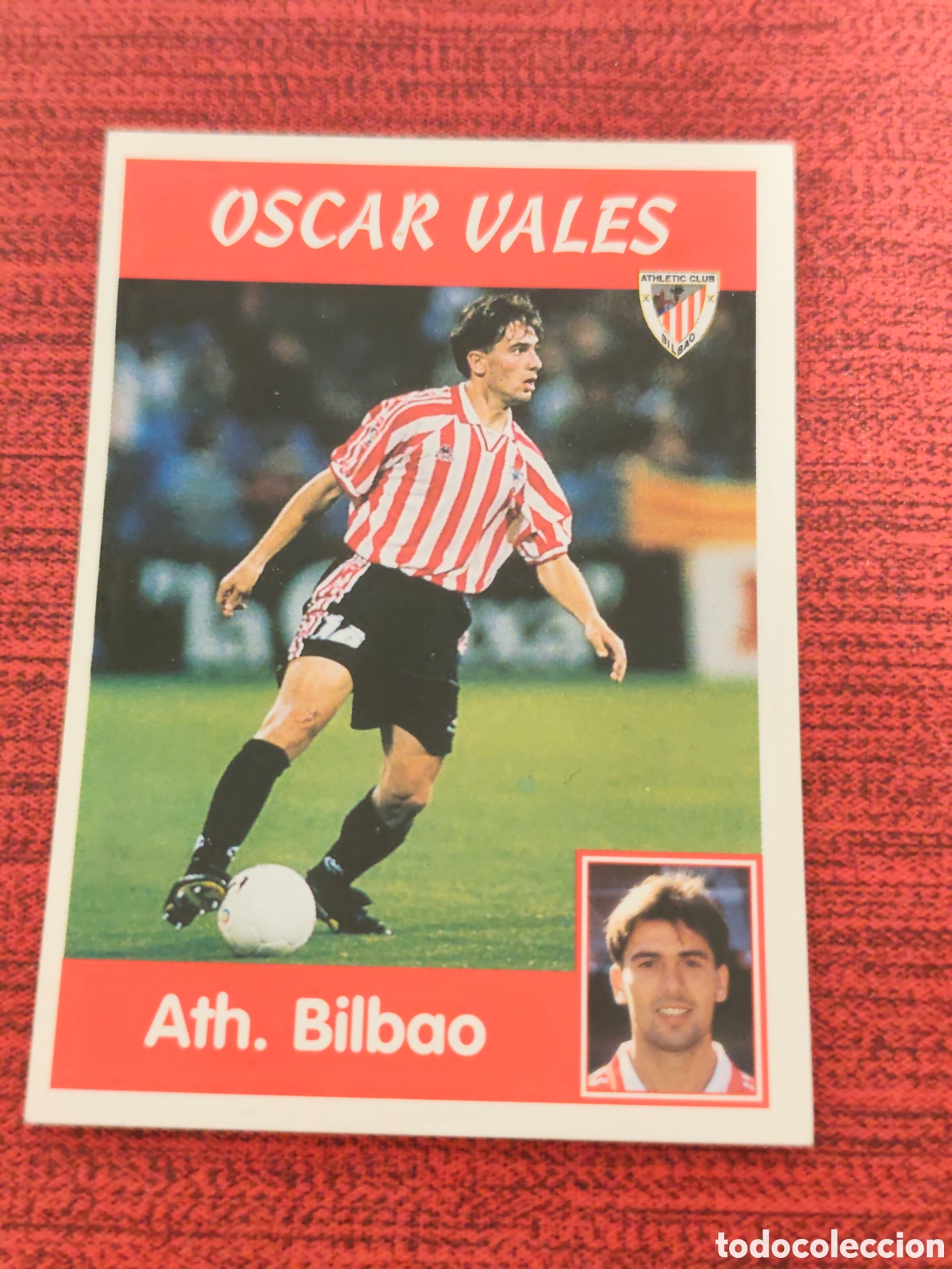 Cromos de f&uacute;tbol: 82 &Oacute;SCAR VALES ATHLETIC BILBAO PANINI LIGA 1997 1998
