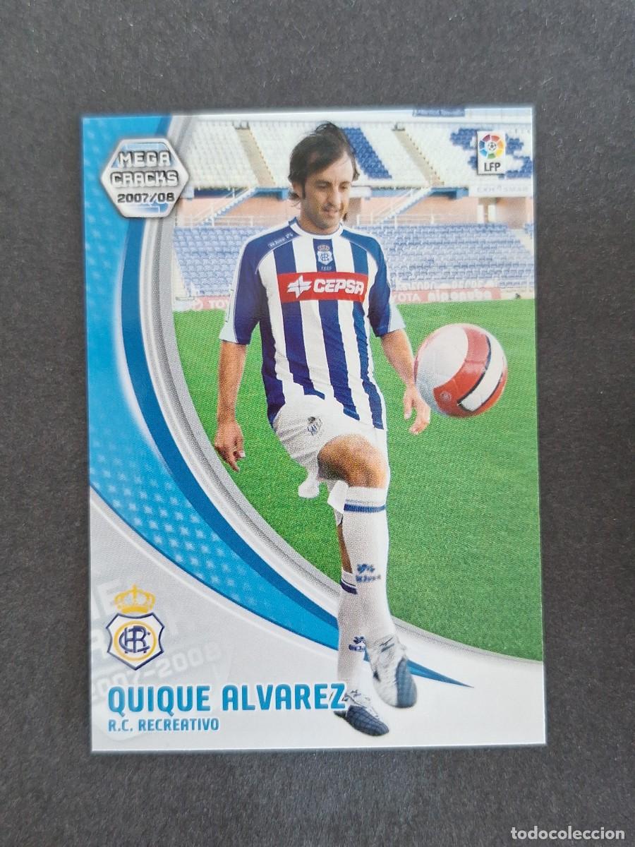 Cromos de f&uacute;tbol: L4 QUIQUE ALVAREZ RECREATIVO DE HUELVA 257 PANINI MEGACRACKS 2007 2008 07 08