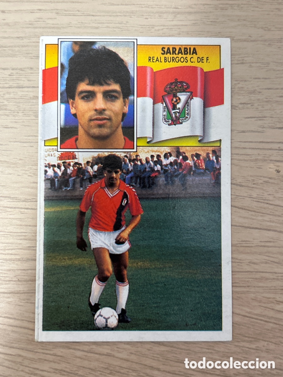 Cromos de f&uacute;tbol: SARABIA REAL BURGOS C. F. LIGA ESTE 1990 1991 90 91 NUNCA PEGADO SIN PEGAR