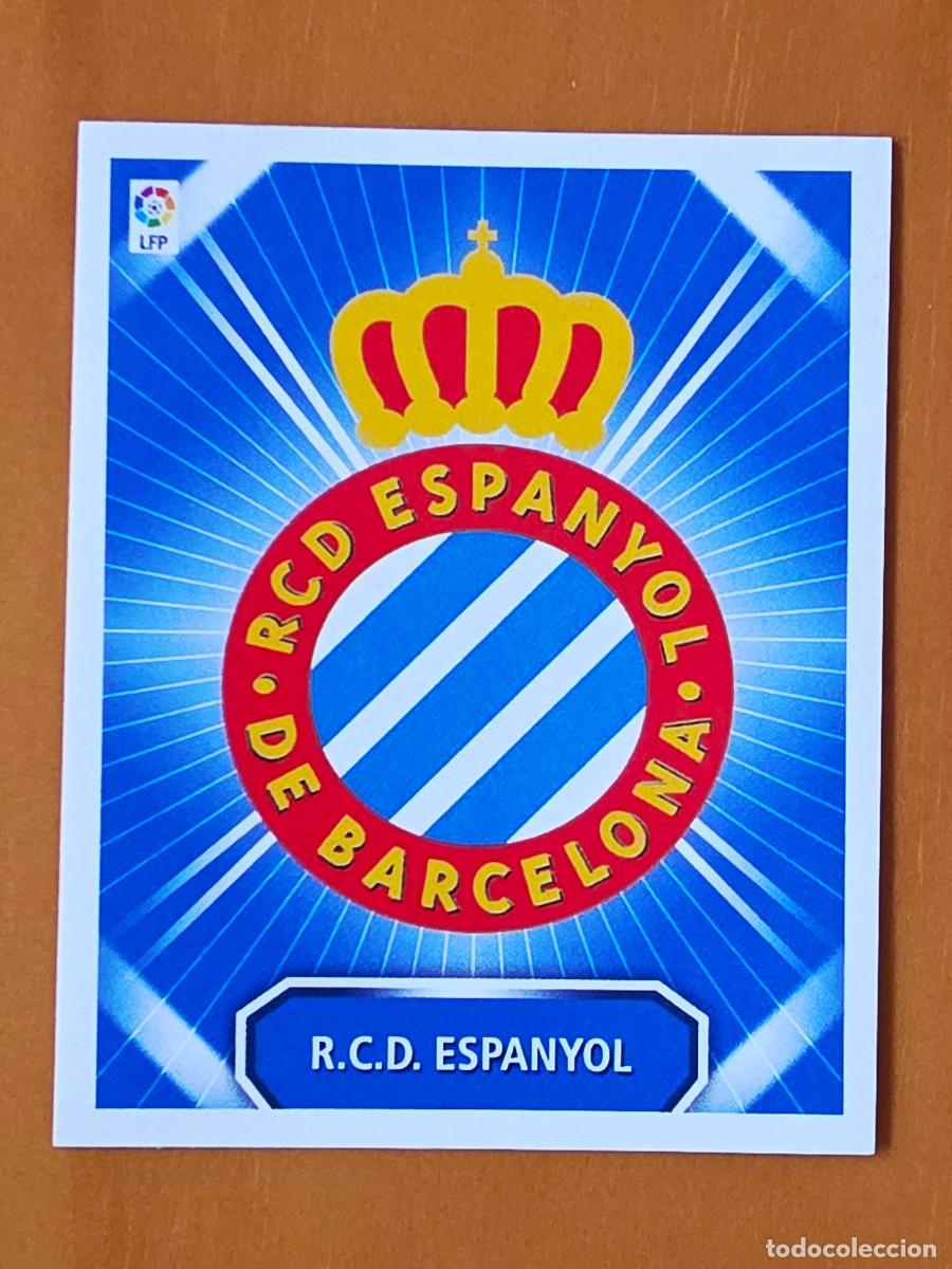 Cromos de f&uacute;tbol: Escudo RCD Espanyol, Panini Ediciones Liga Este 2008 2009 08 09, sin pegar