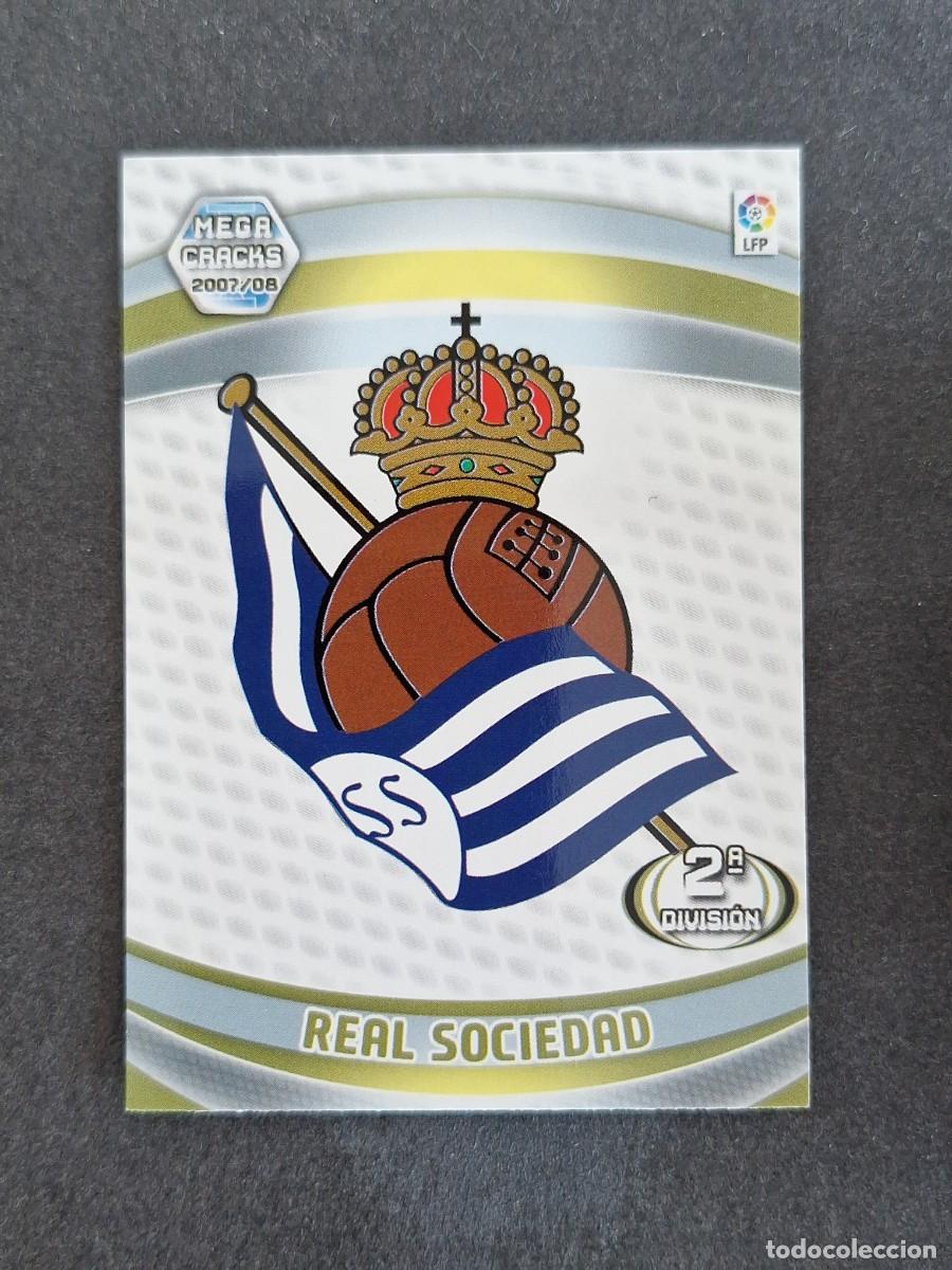 Cromos de f&uacute;tbol: L4 ESCUDO REAL SOCIEDAD 2&ordf; SEGUNDA DIVISION 416 PANINI MEGACRACKS 2007 2008 07 08