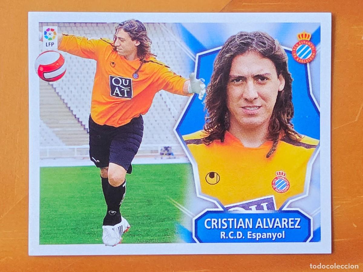 Cromos de f&uacute;tbol: Cristian &Aacute;lvarez, RCD Espanyol, Panini Ediciones Liga Este 2008 2009 08 09, sin pegar