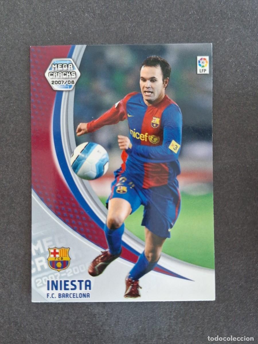 Cromos de f&uacute;tbol: L4 INIESTA F. C. BARCELONA 59 PANINI MEGACRACKS 2007 2008 07 08