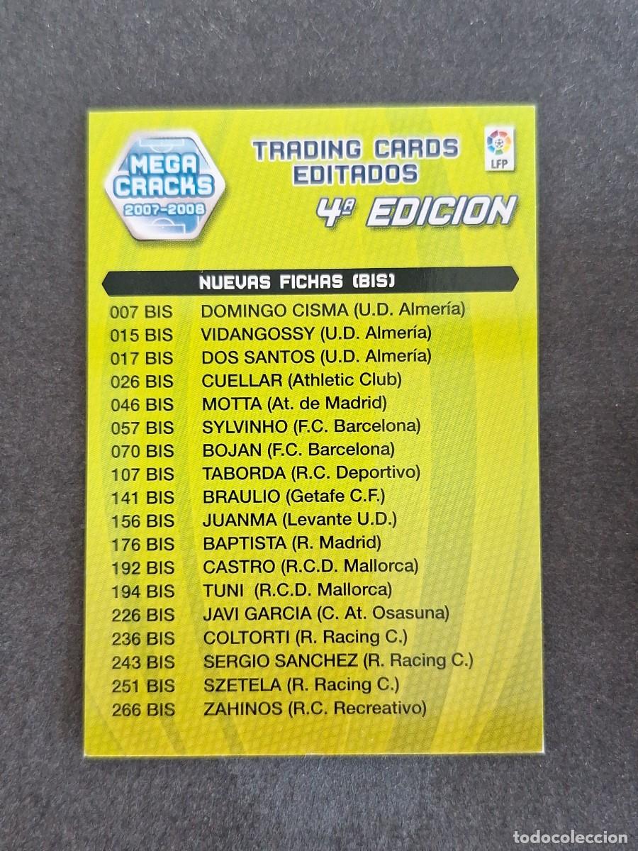 Cromos de f&uacute;tbol: L4 INDICE 4&ordf; EDICION PANINI MEGACRACKS 2007 2008 07 08