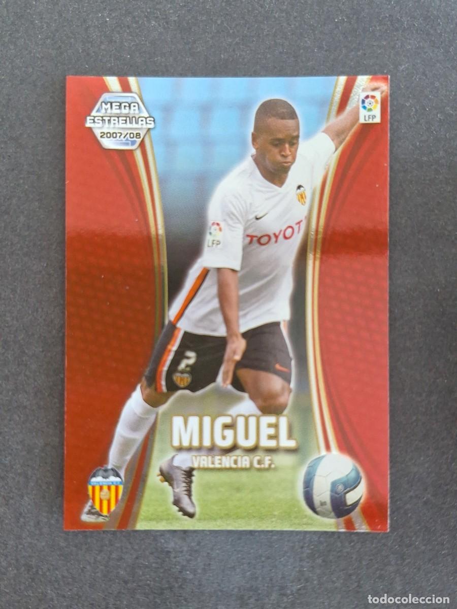 Cromos de f&uacute;tbol: L4 MIGUEL VALENCIA C. F. MEGA ESTRELLAS 364 PANINI MEGACRACKS 2007 2008 07 08