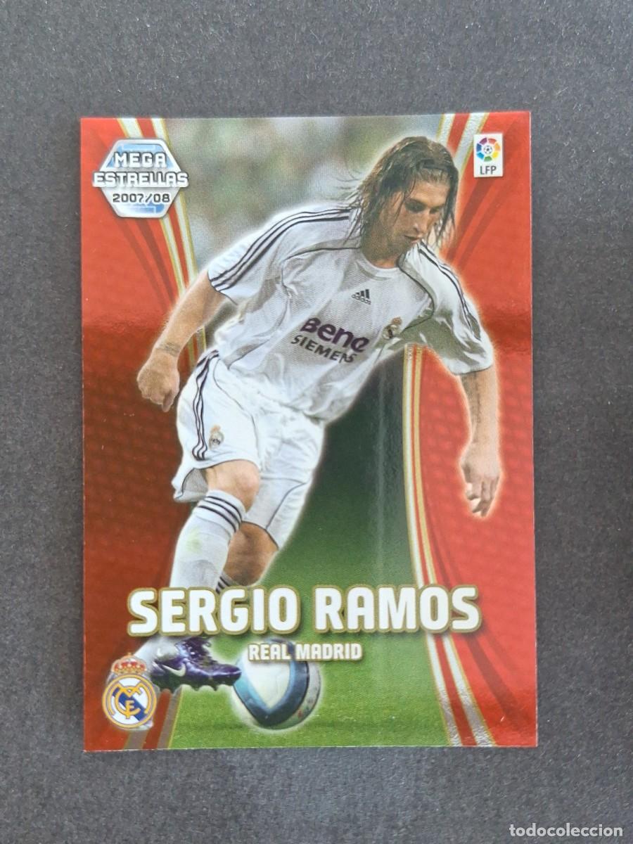Cromos de f&uacute;tbol: L4 SERGIO RAMOS REAL MADRID MEGA ESTRELLAS 366 PANINI MEGACRACKS 2007 2008 07 08