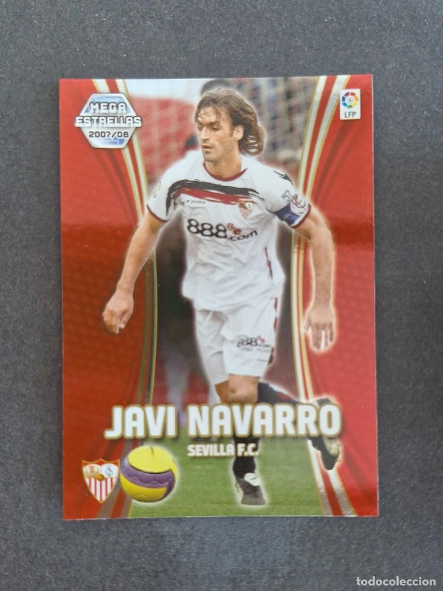 Cromos de f&uacute;tbol: L4 JAVI NAVARRO SEVILLA F. C. MEGA ESTRELLAS 369 PANINI MEGACRACKS 2007 2008 07 08