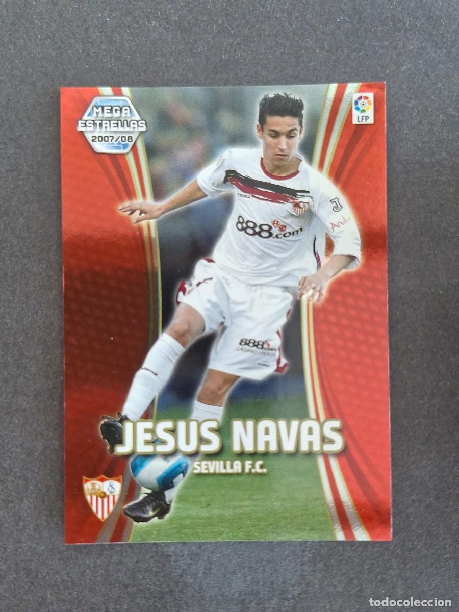 Cromos de f&uacute;tbol: L4 JESUS NAVAS SEVILLA F. C. MEGA ESTRELLAS 372 PANINI MEGACRACKS 2007 2008 07 08