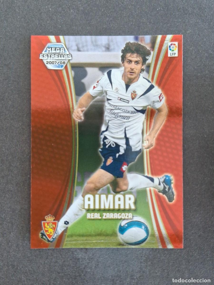 Cromos de f&uacute;tbol: L4 AIMAR REAL ZARAGOZA MEGA ESTRELLAS 375 PANINI MEGACRACKS 2007 2008 07 08