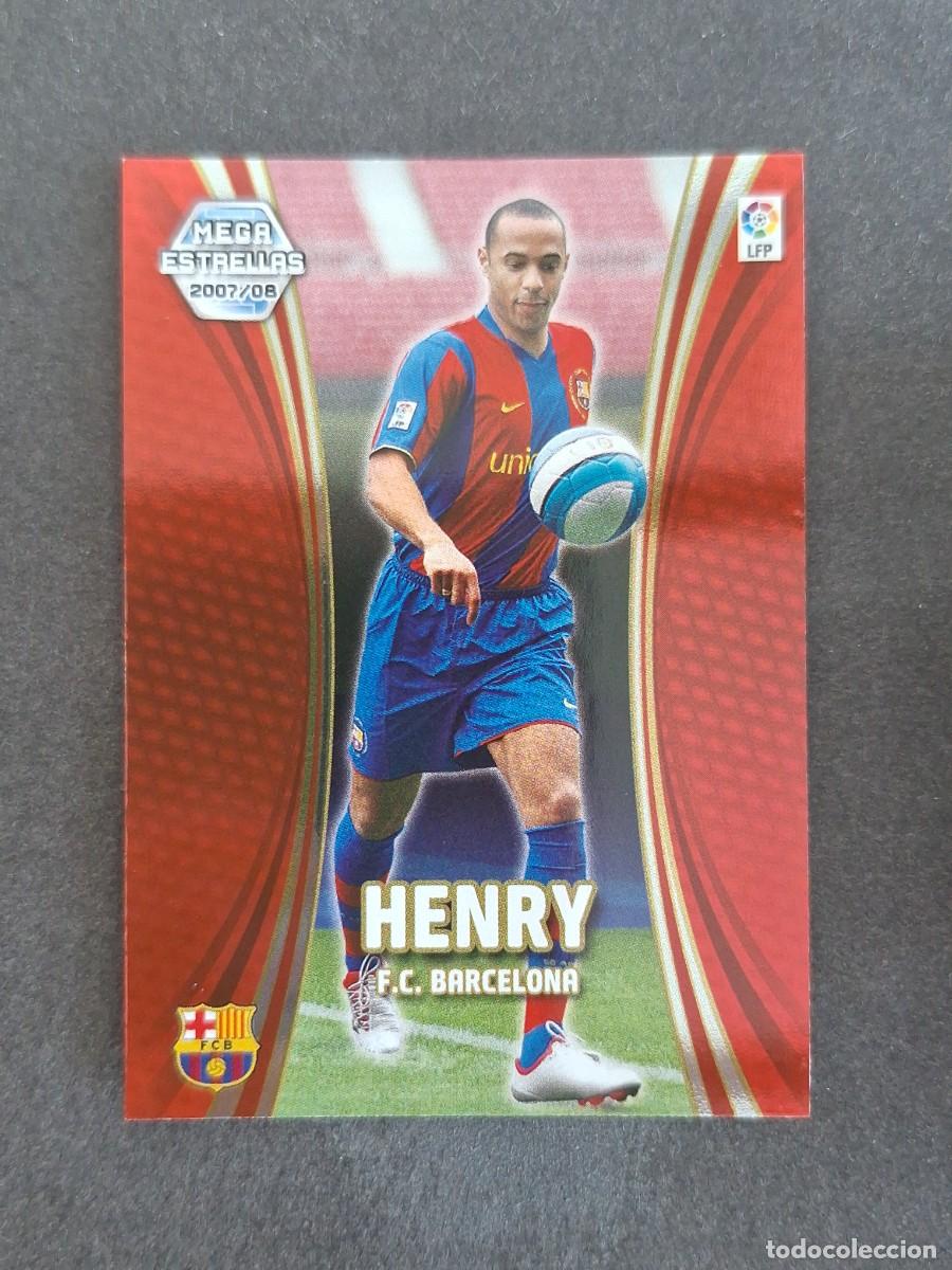 Cromos de f&uacute;tbol: L4 HENRY F. C. BARCELONA MEGA ESTRELLAS 383 PANINI MEGACRACKS 2007 2008 07 08