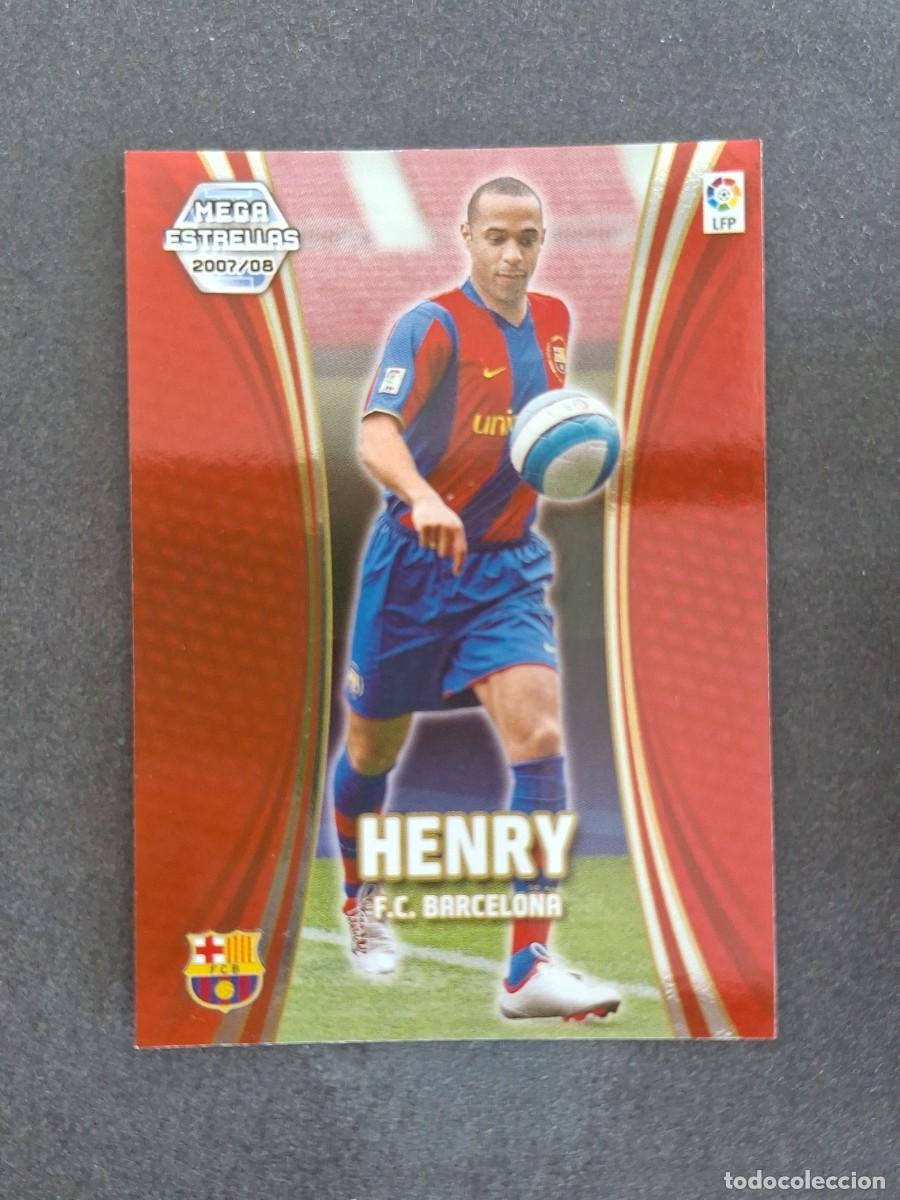 Cromos de f&uacute;tbol: L4 HENRY F. C. BARCELONA MEGA ESTRELLAS 383 PANINI MEGACRACKS 2007 2008 07 08