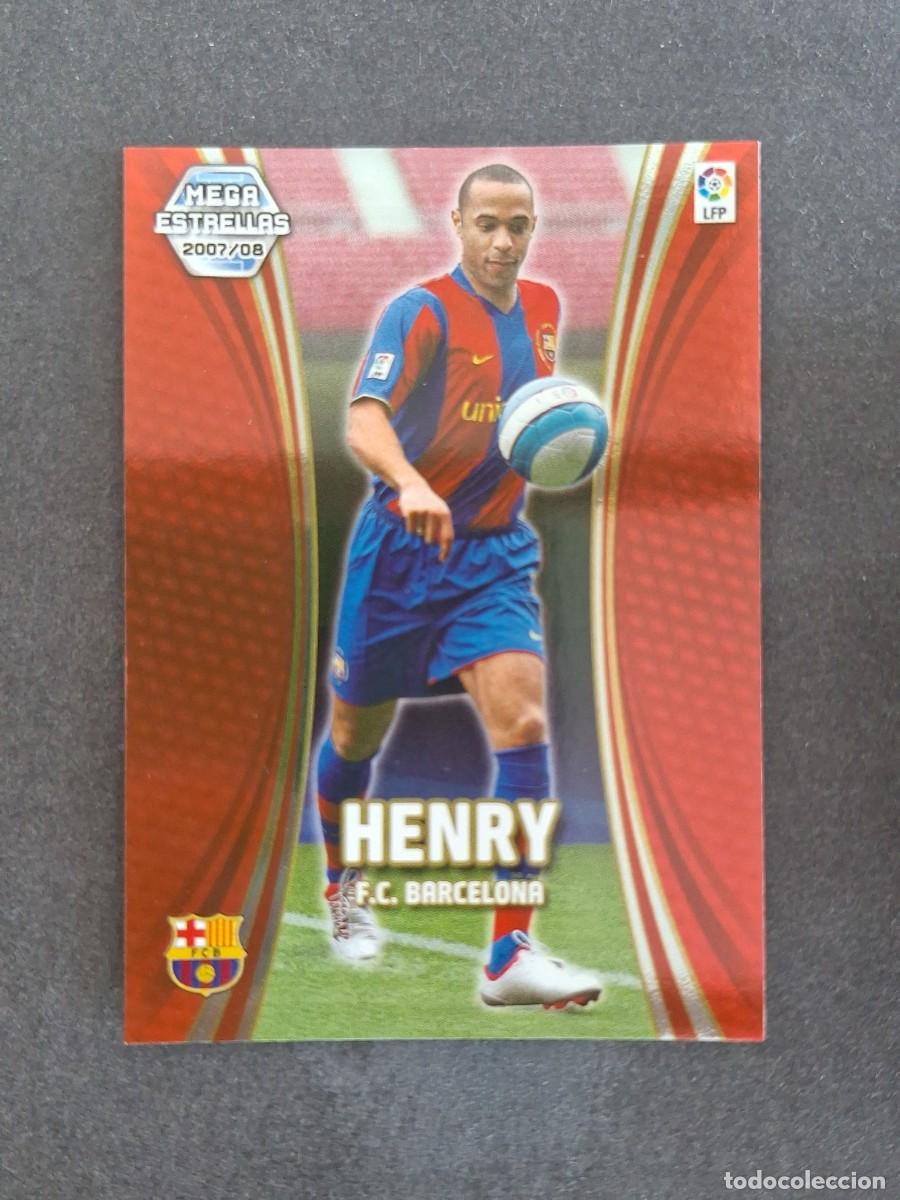 Cromos de f&uacute;tbol: L4 HENRY F. C. BARCELONA MEGA ESTRELLAS 383 PANINI MEGACRACKS 2007 2008 07 08