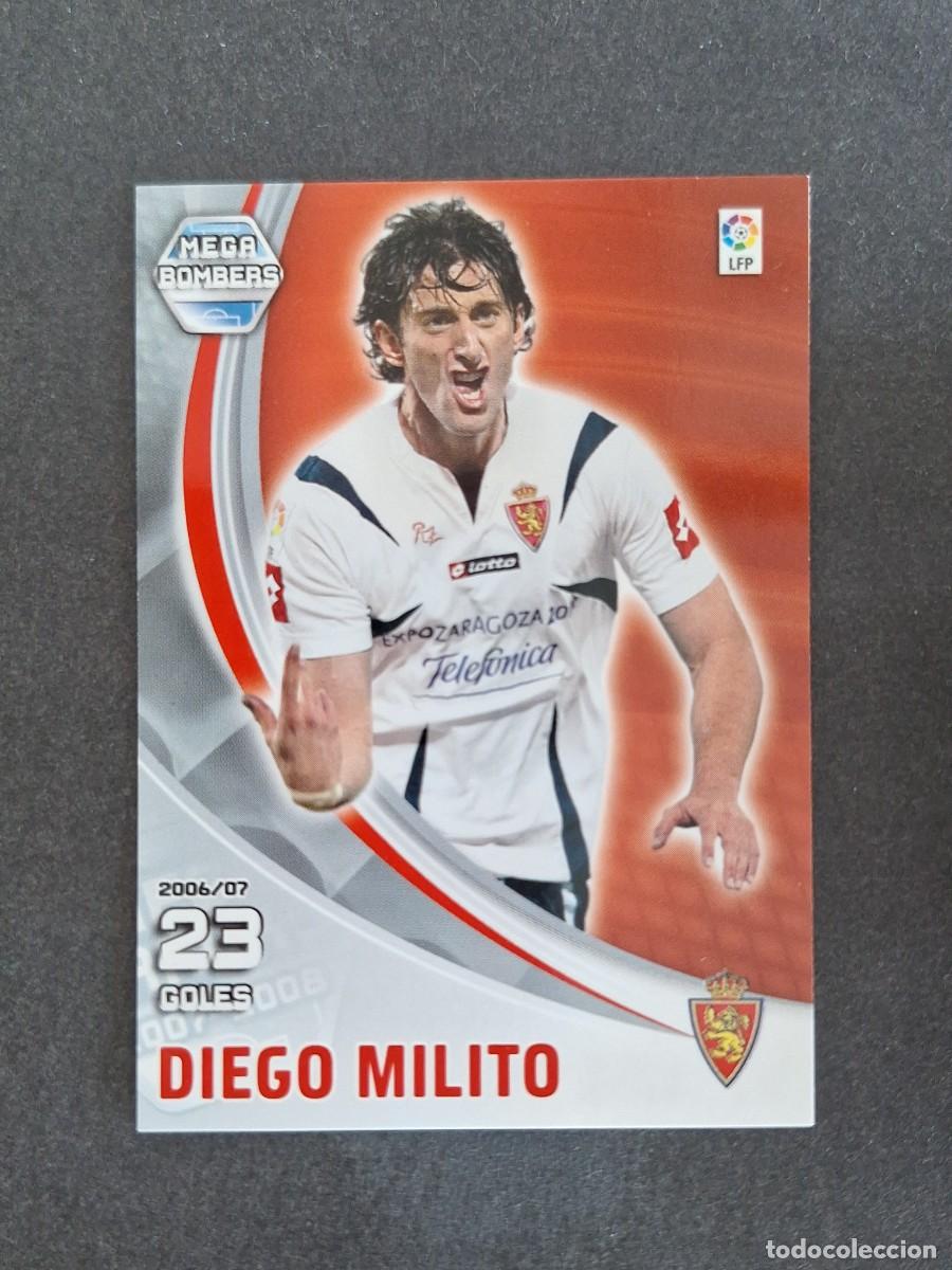 Football Stickers: L4 DIEGO MILITO REAL ZARAGOZA MEGA BOMBERS 389 PANINI MEGACRACKS 2007 2008 07 08