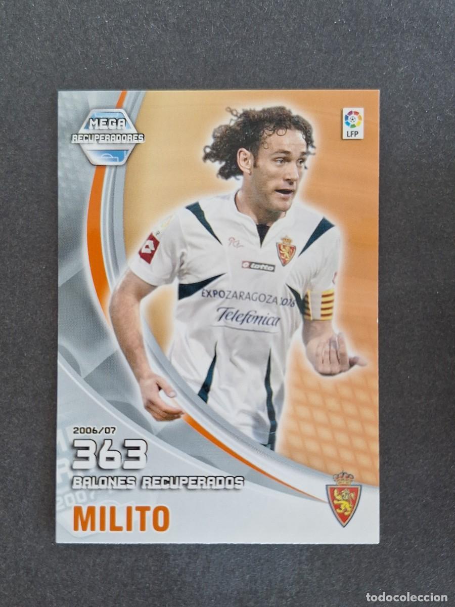 Cromos de Futebol: L4 MILITO REAL ZARAGOZA MEGA RECUPERADORES 397 PANINI MEGACRACKS 2007 2008 07 08